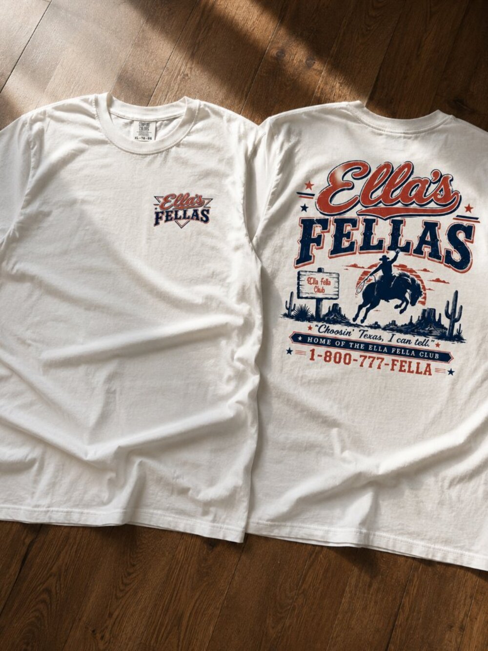 Ellas Fellas Club T-shirt, Western Country Concert Graphic Tee,Ella Fella Cowboy